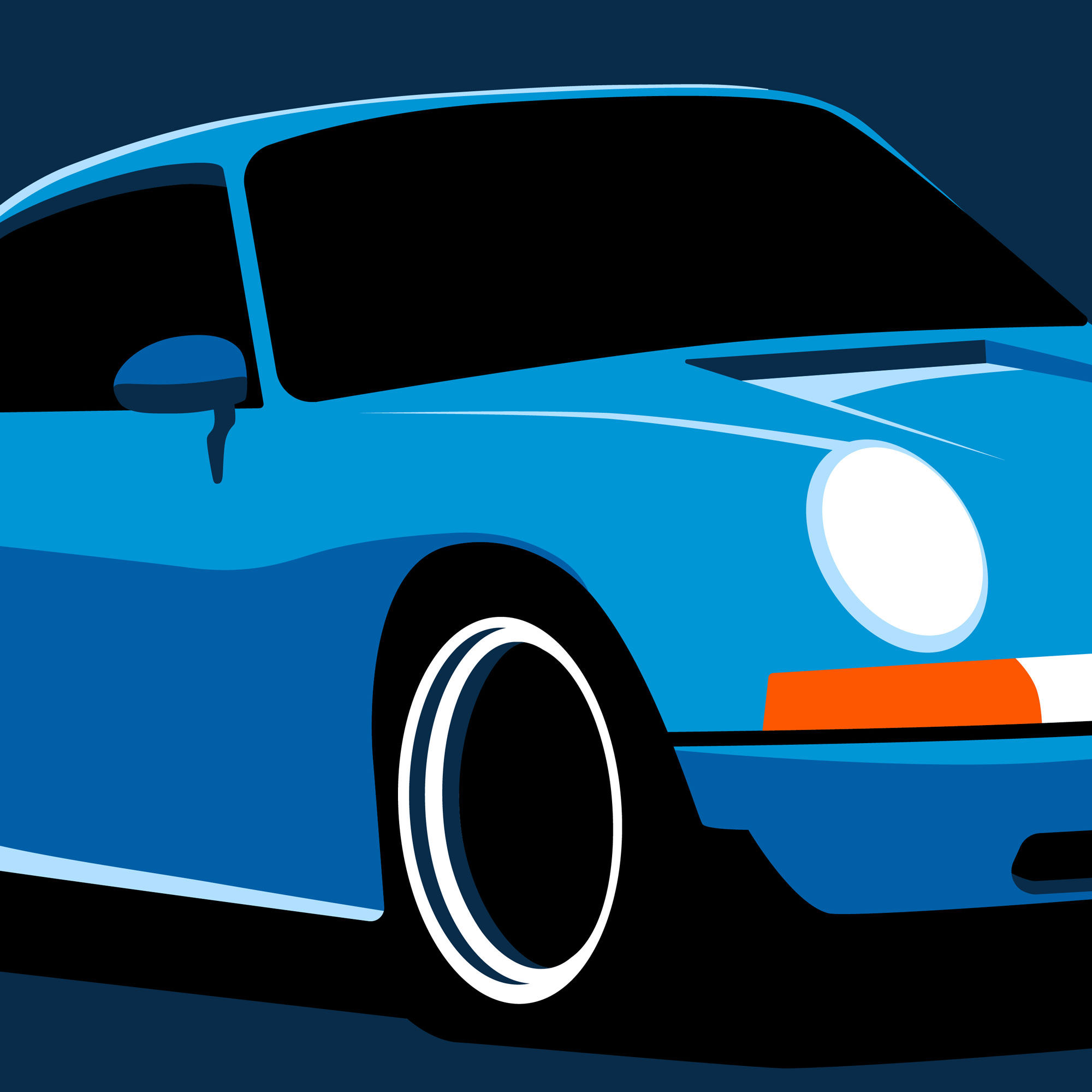 Framed Porsche 930 limited edition acrylic print