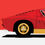 섬네일: Illustration detail of a red Lamborghini Miura against a red background
