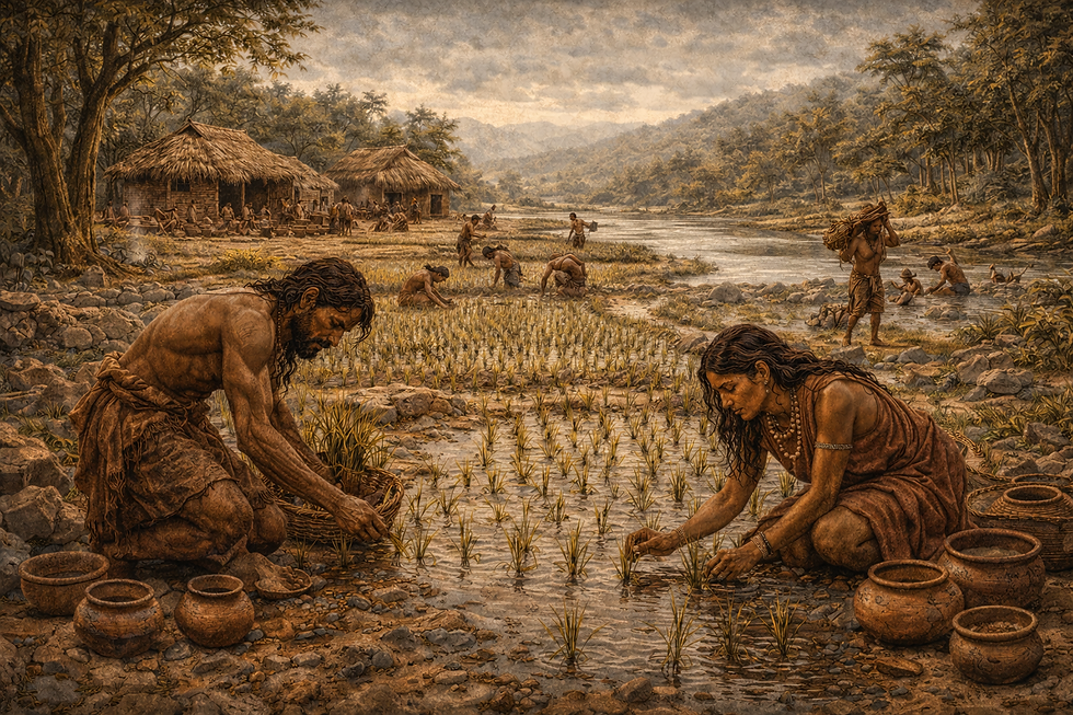 domesticated rice (Oryza sativa)