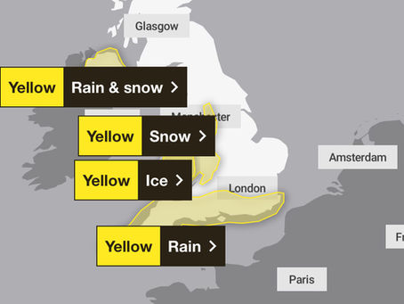 Weather warnings for snow and heavy rain remain in place across parts of the UK, but conditions in London are expected to stay largely fine.