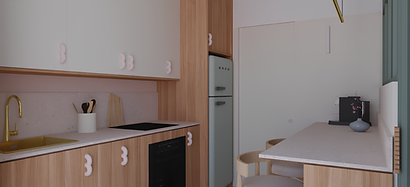 STUDIO LÜM signe Jean Jaurès : rénovation d'une maison à Lempdes, ce projet a été pensé comme un intérieur lumineux, doux et fonctionnel. Une conception sobre et sensible. Un cadre de vie apaisant et intemporel.