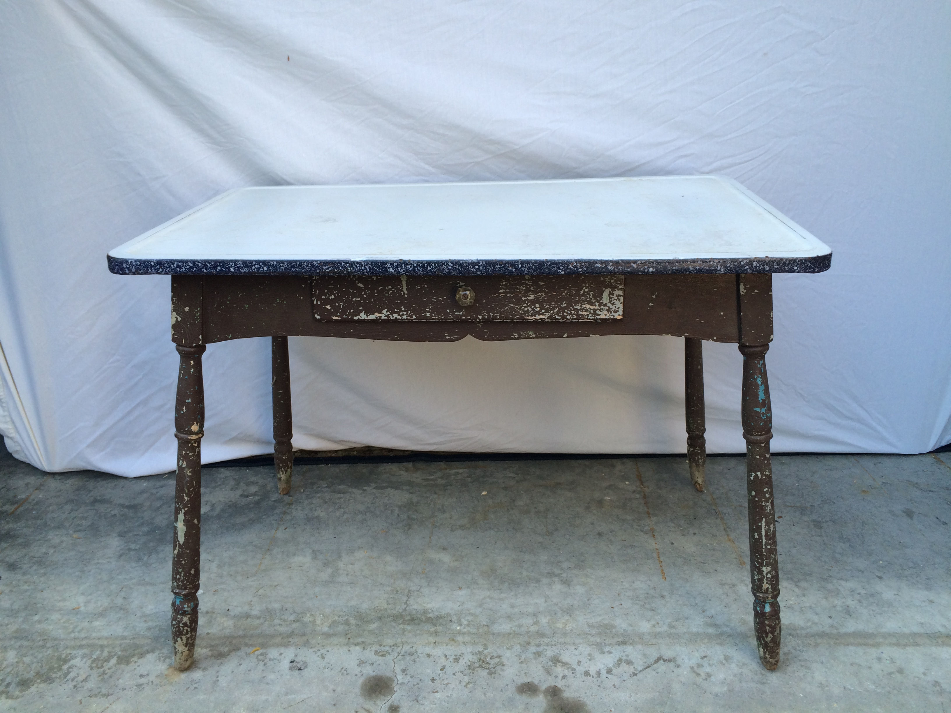 Brown and Ceramic Table