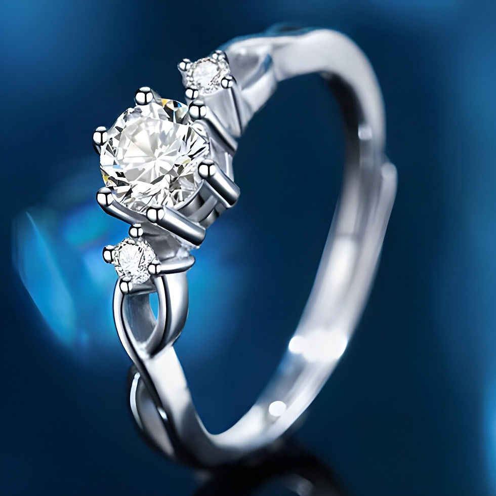 Thumbnail: Elegant Cubic Zirconia 925 Silver Ring Wedding Party Jewelry Ring