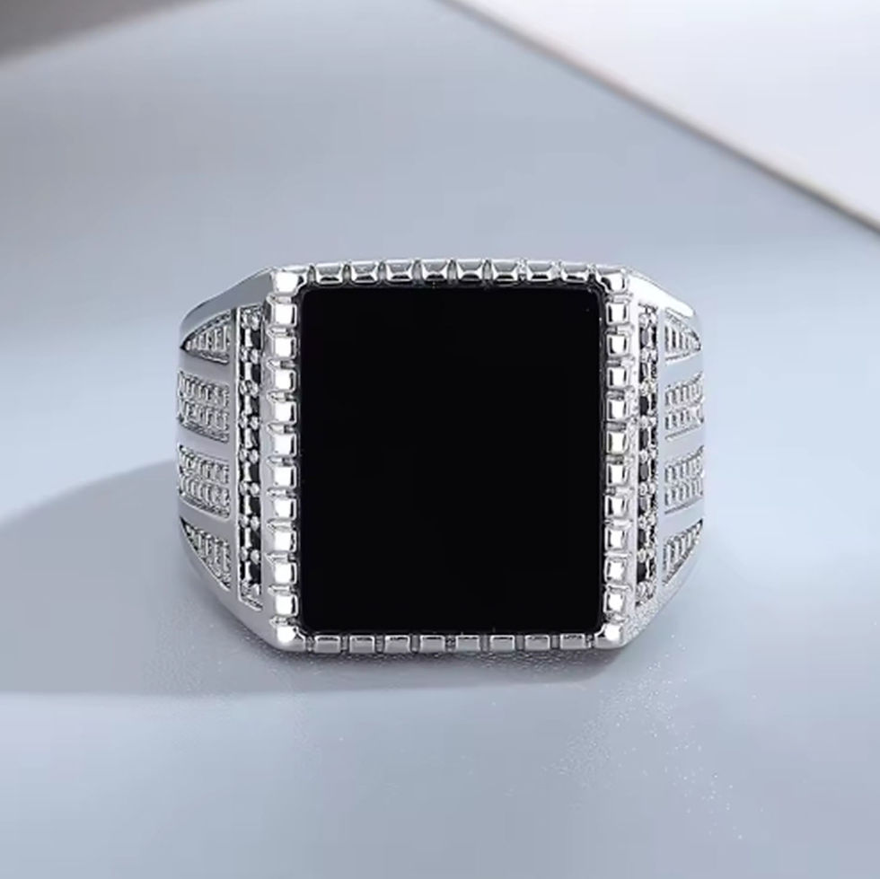 Thumbnail: Mens Black Onyx Ring