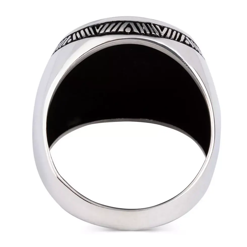 Thumbnail: Solid 925 Sterling Silver Life Tree of Life Men's Signet Ring Gift for Him