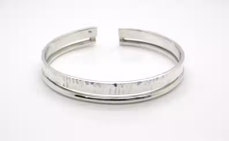 Thumbnail: Men's Bracelet Cuff, Hammered Men's Cuff, Men's Bangle Cuff, Adjustable Silver