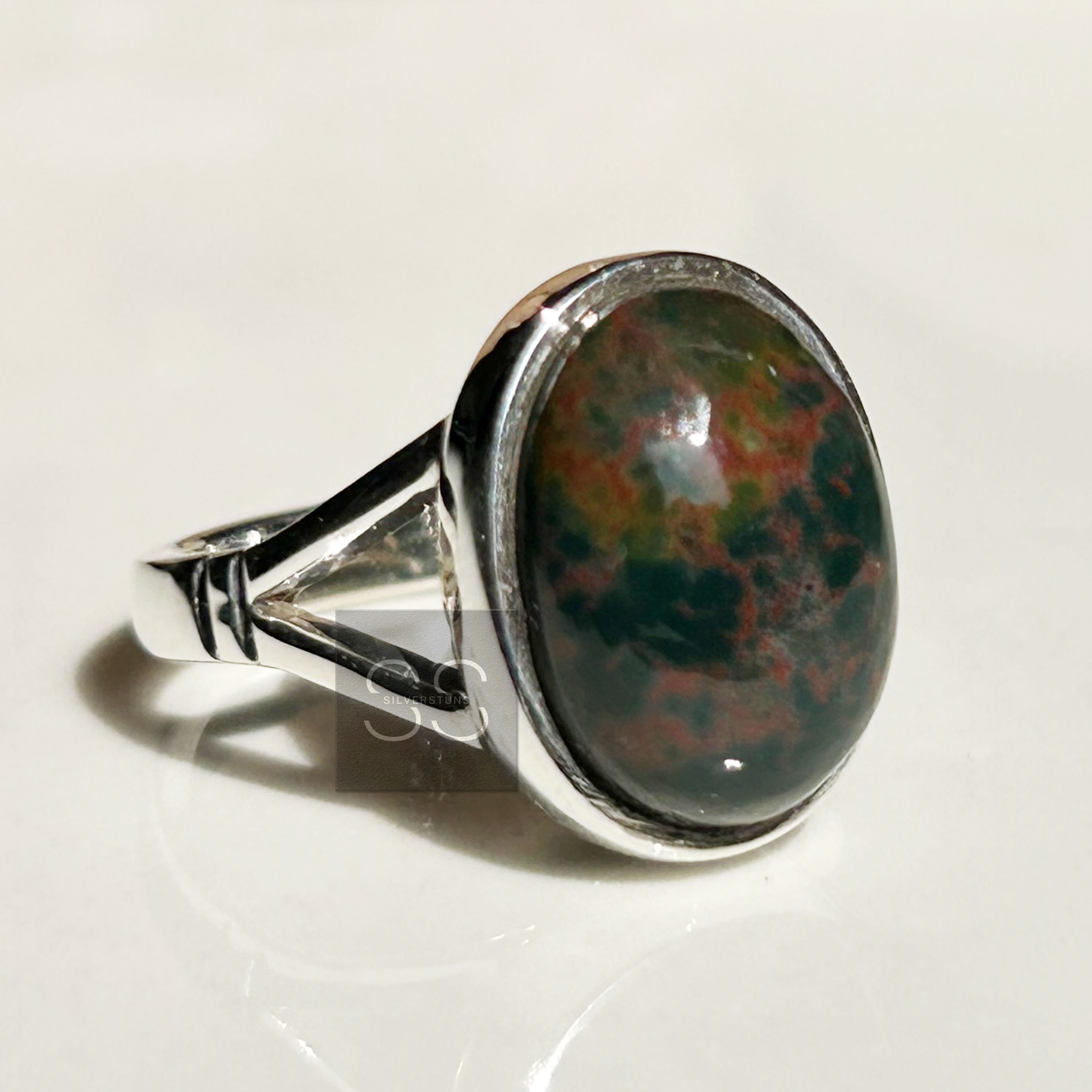 Bloodstone Unisex Ring