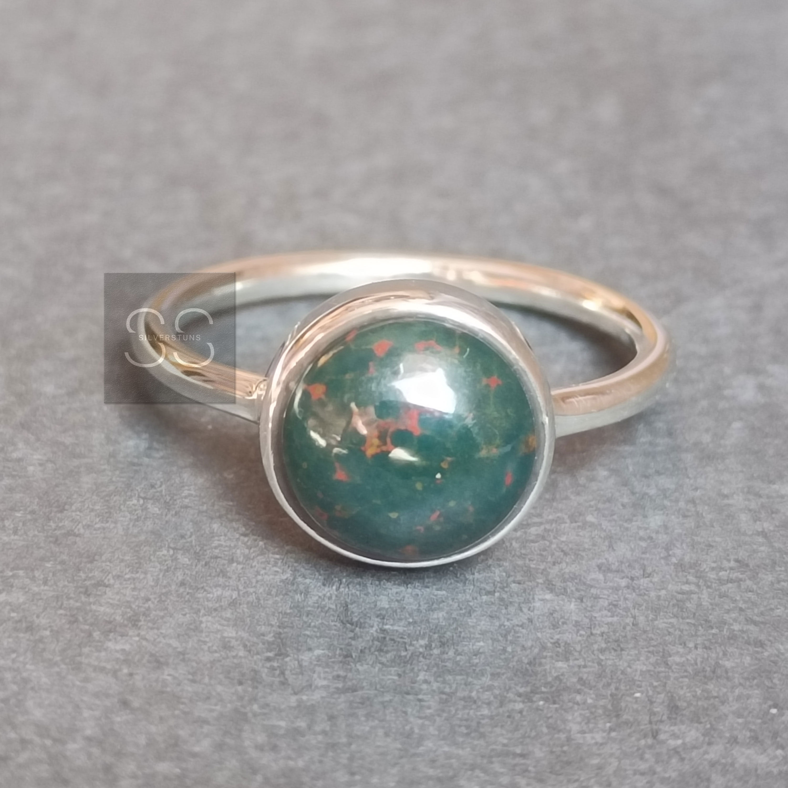Tiny Bloodstone Ring