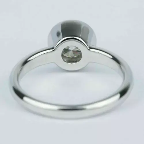 Thumbnail: 2Ct Round CZ Diamond Solitaire Engagement Ring 925K High Polished
