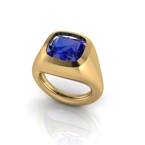 Thumbnail: Sapphire cushion Ring