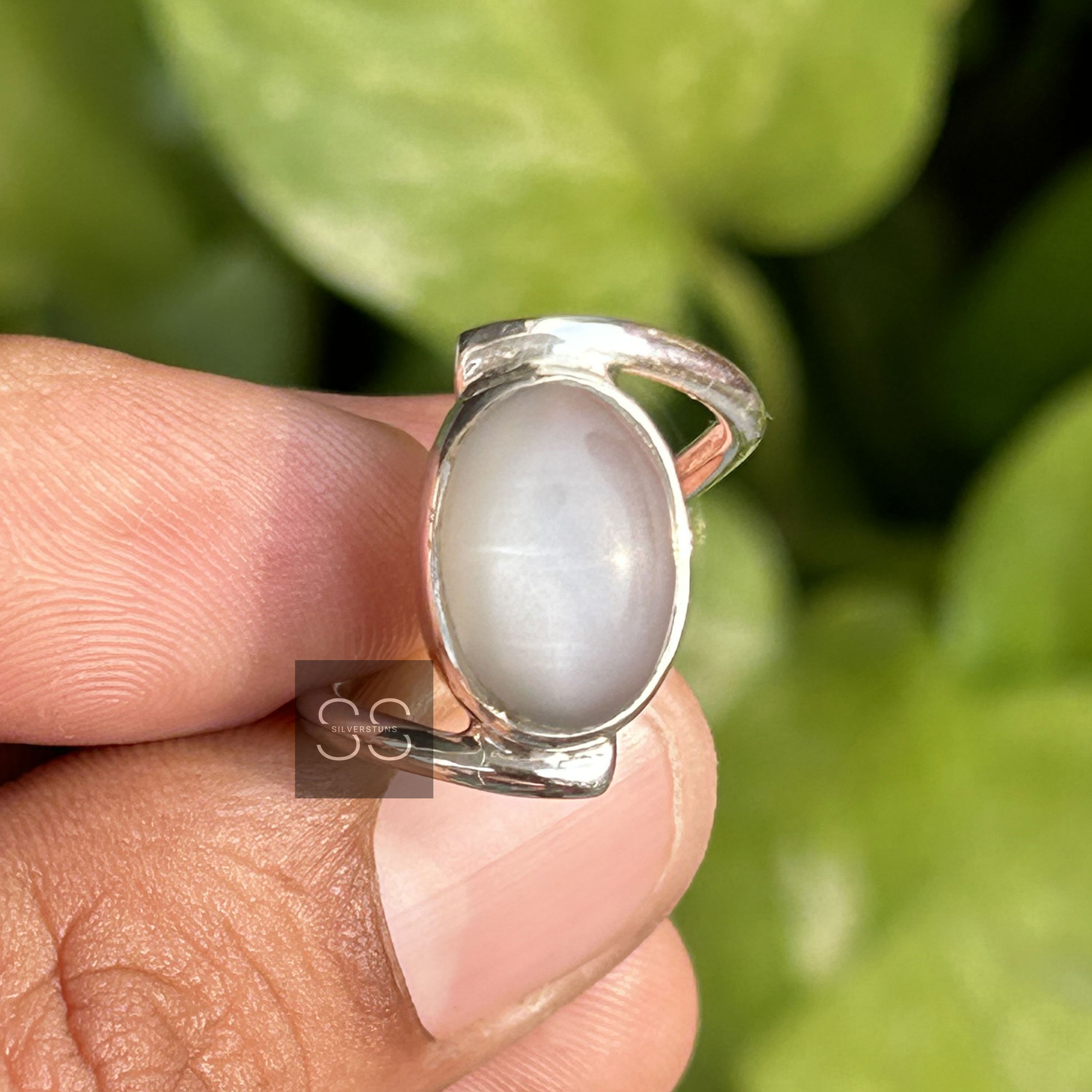 Grey Moonstone Ring