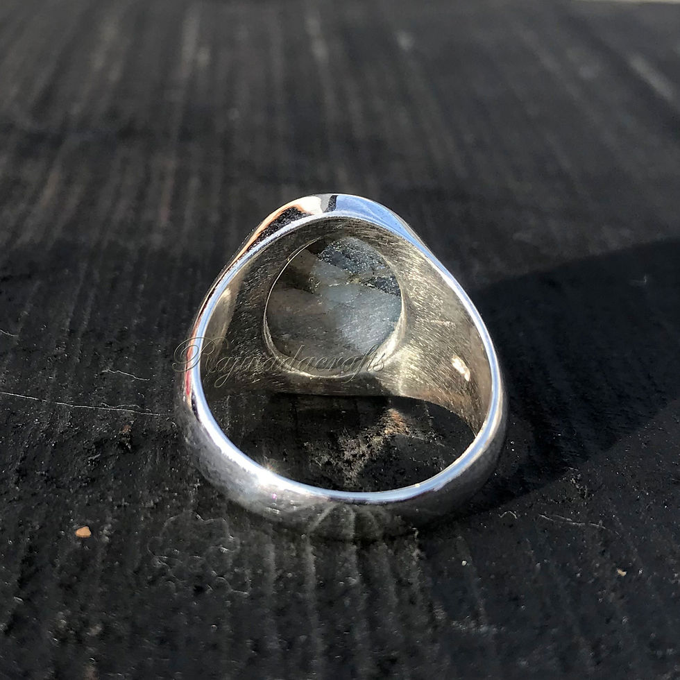 Thumbnail: Natural Moonstone Ring June Birthstone Blue Fire Moonstone Ring 925 Silver Ring