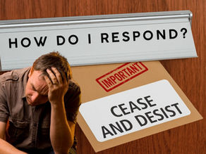 How do I respond if I receive a cease-and-desist letter?