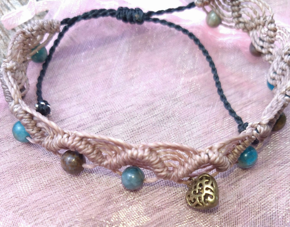 Miniature : bracelet de cheville micro macramé