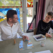 Création d'assiettes en fusion en famille