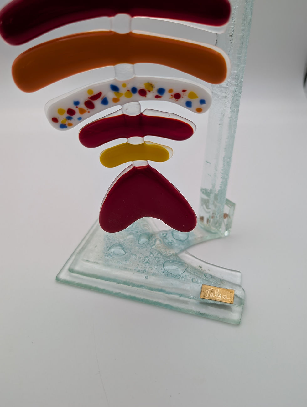 Thumbnail: Sculpture en fusion de verre, le poisson suspendu