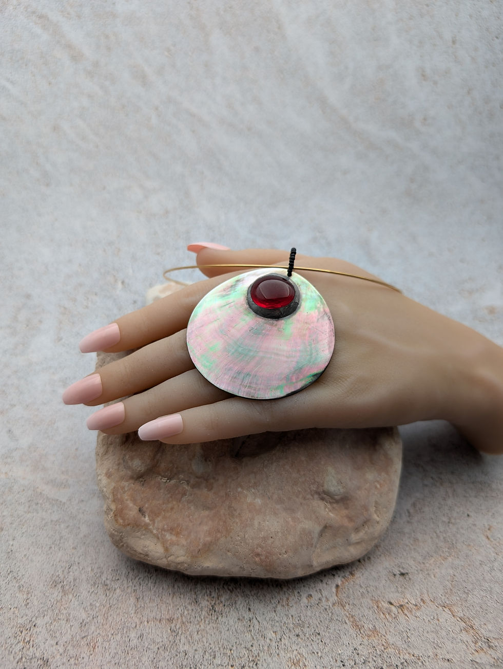 Miniaturbild: Pendentif verre et nacre, collection Talya éclat Nacré