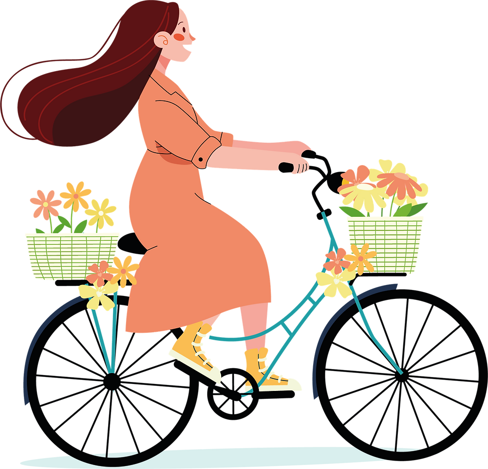femme en vélo
