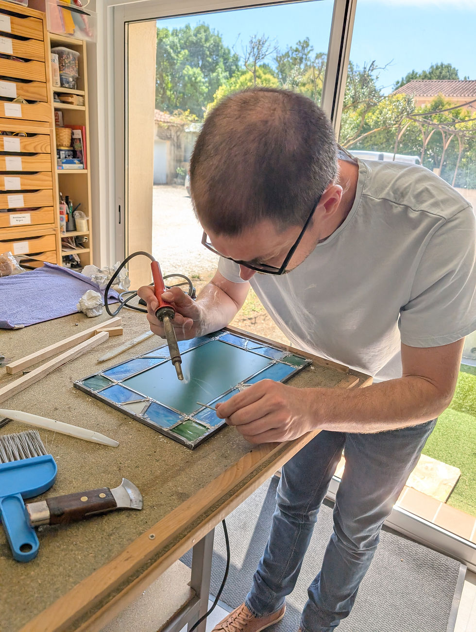 soudure des intersections des plombs