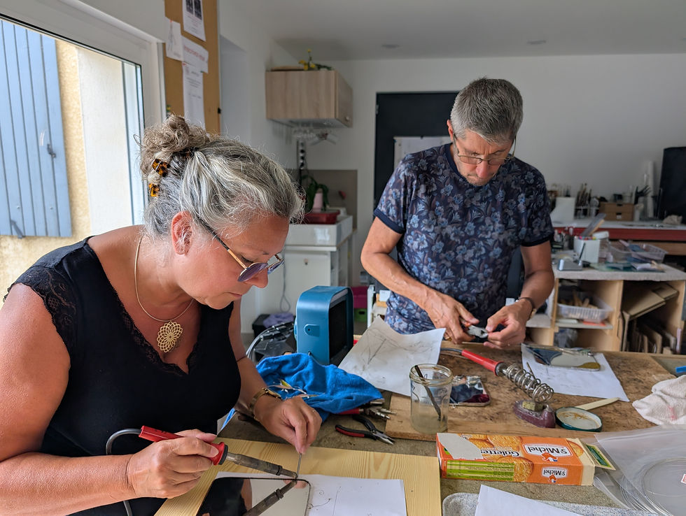 Atelier Vitrail Tiffany pour nos deux amis