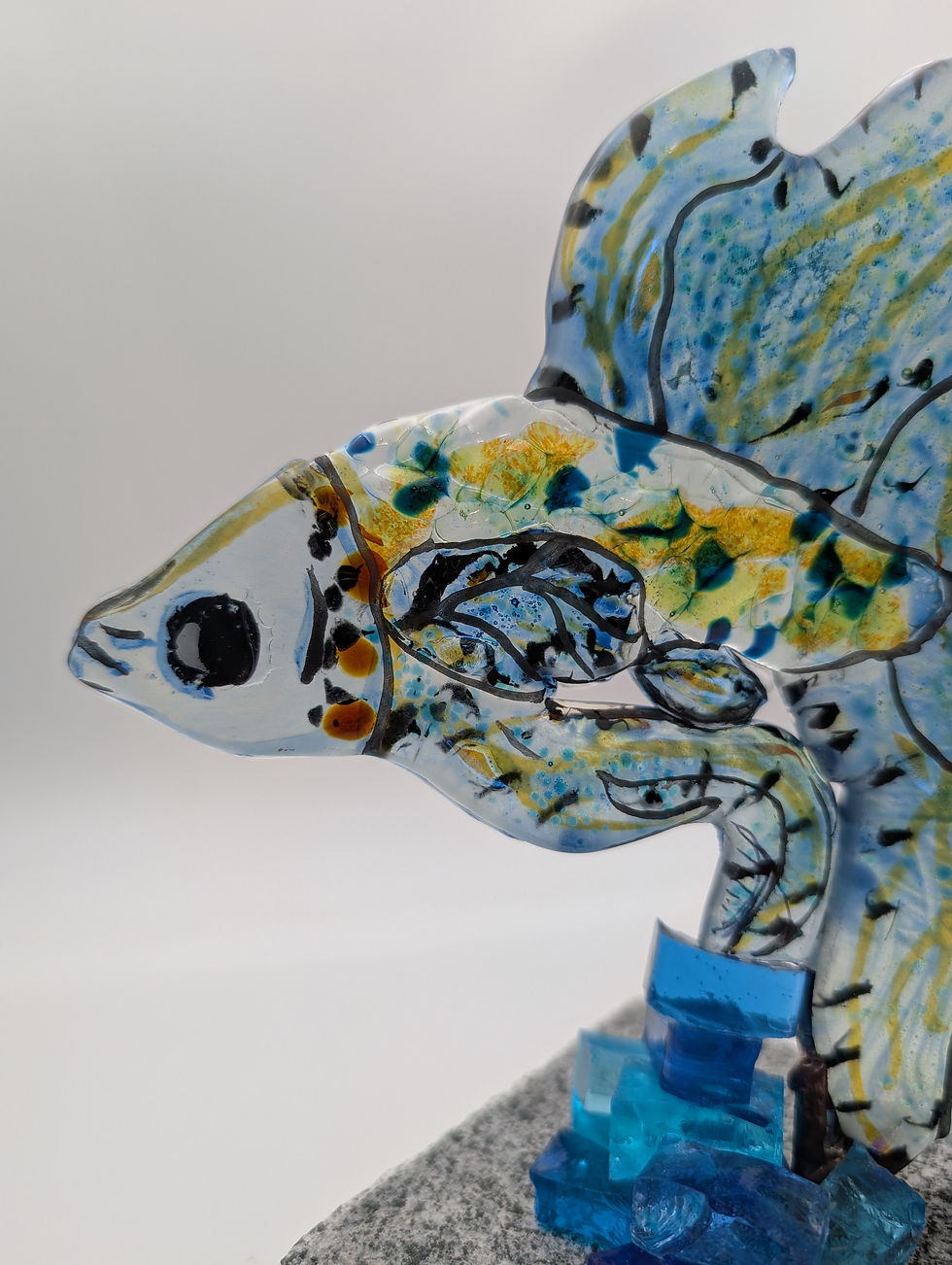 Miniature : poisson bleu et jaune