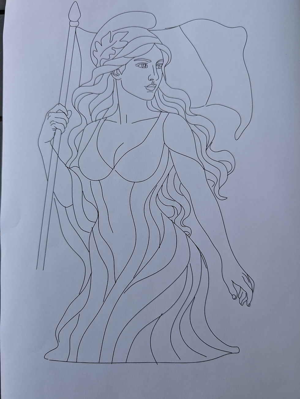 Dessin finalisé de Marianne