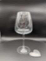 Thumbnail: verre à pied à personnaliser Saint Valentin dessin amoureux, message, CollectionTalya Éclat Glass