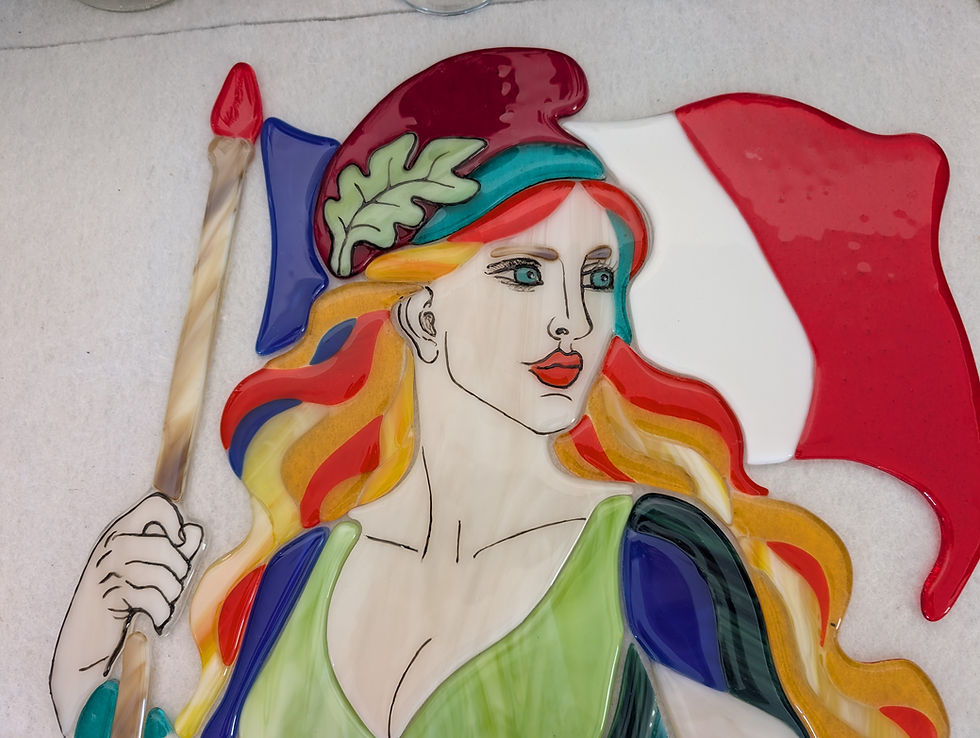 Détail de la scupture Marianne par l'atelier TGA