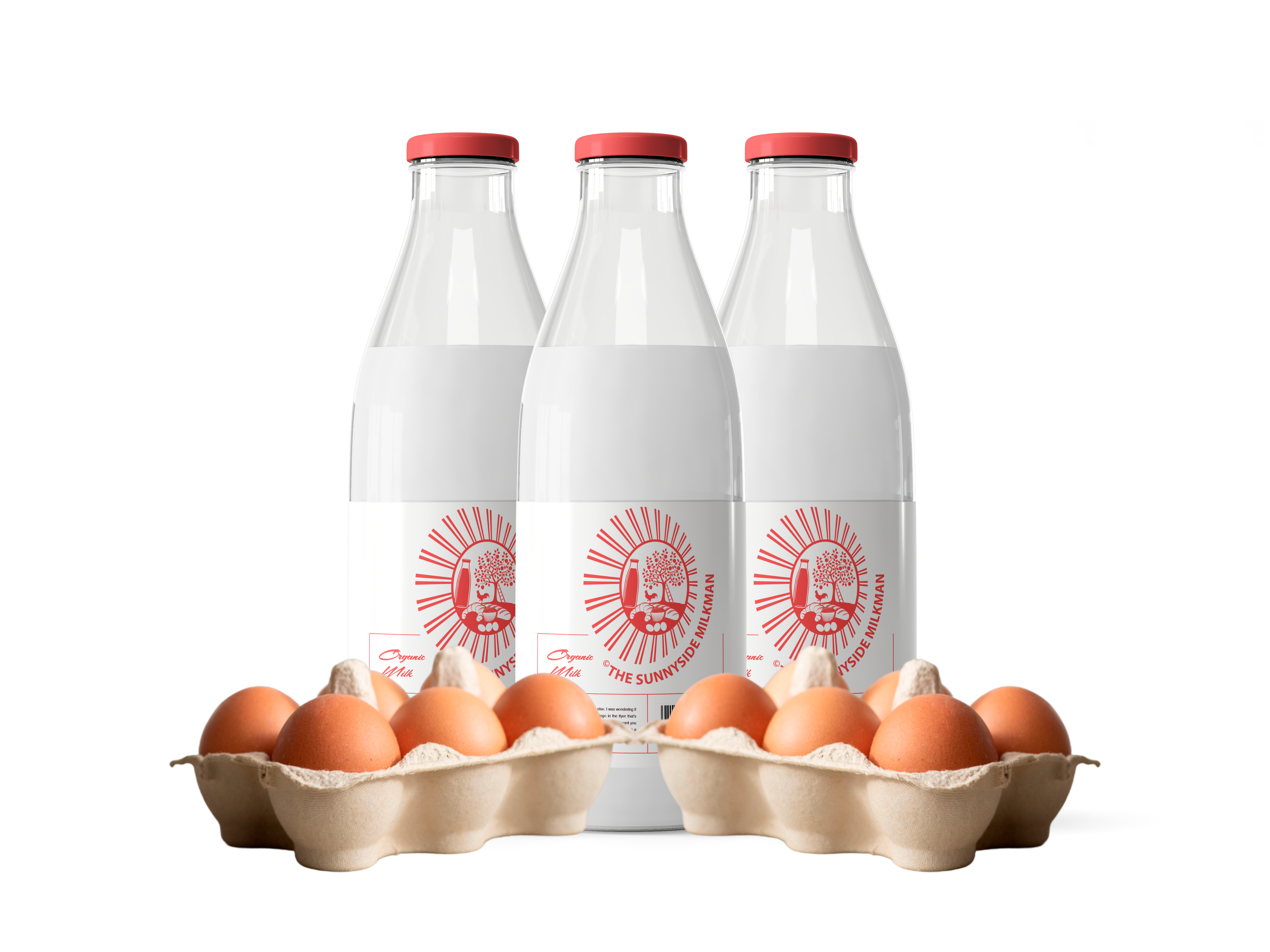 3 Bottles - Fresh Semi Skimmed Milk + 12 Large Eggs