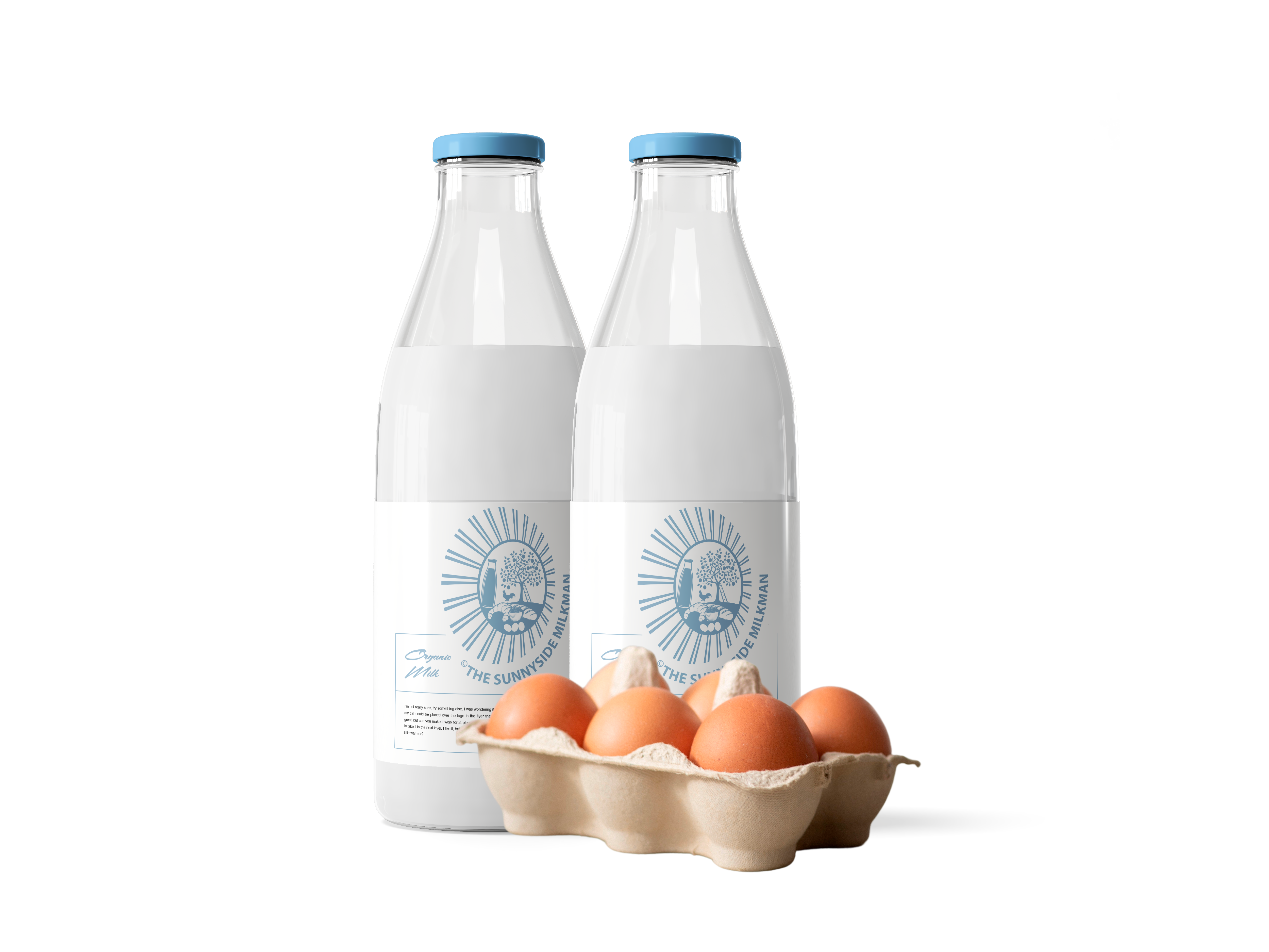 2 Bottles - Fresh Skimmed Milk + 6 Large Eggs