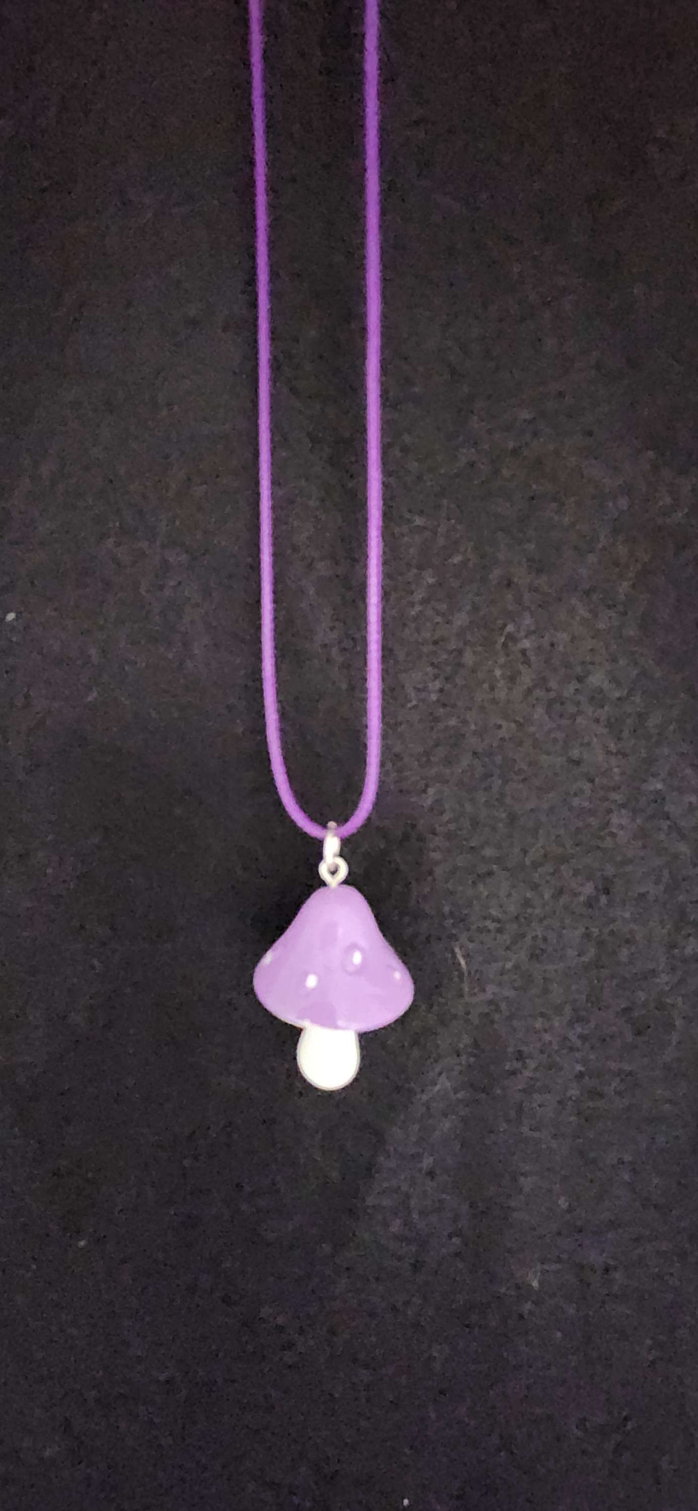 Mushroom Necklace (Purple)