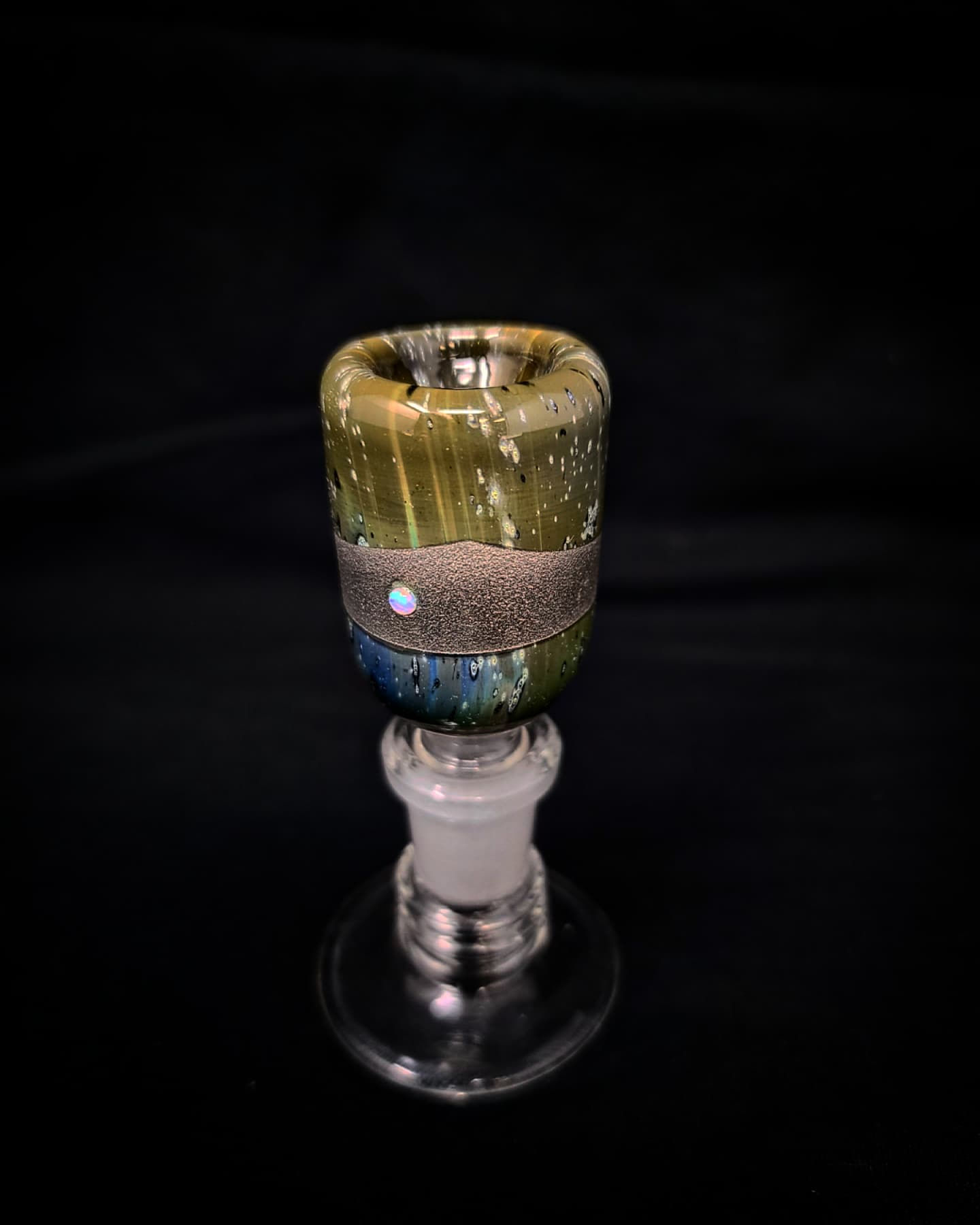Thorium Glass - Spacetech Bowl w/ Inset Opals