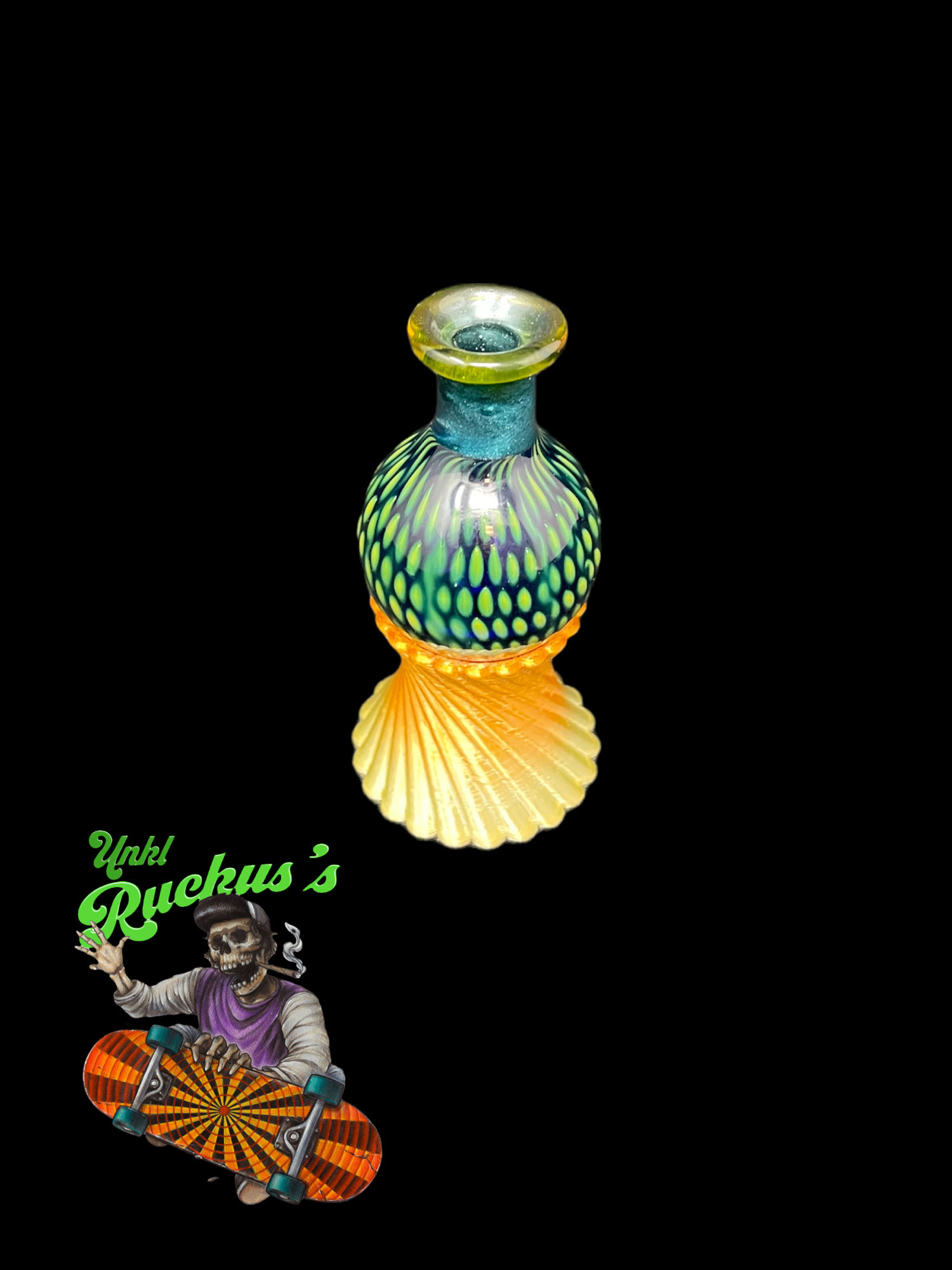 Firekist Glass - Worked Bubble Trap Cap