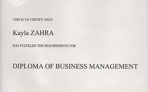 Diploma in Business Management