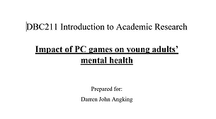 Academic Research Report