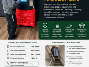 Vending Machine Moving in Toronto – What to Know Before Transporting Heavy Machines
