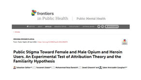 Paper on public stigma toward female and male opium and heroin users