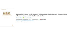 Paper on the negative impact of terrorist attacks on health-related attitudes