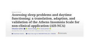 Publication on assessing sleep problems and daytime functioning