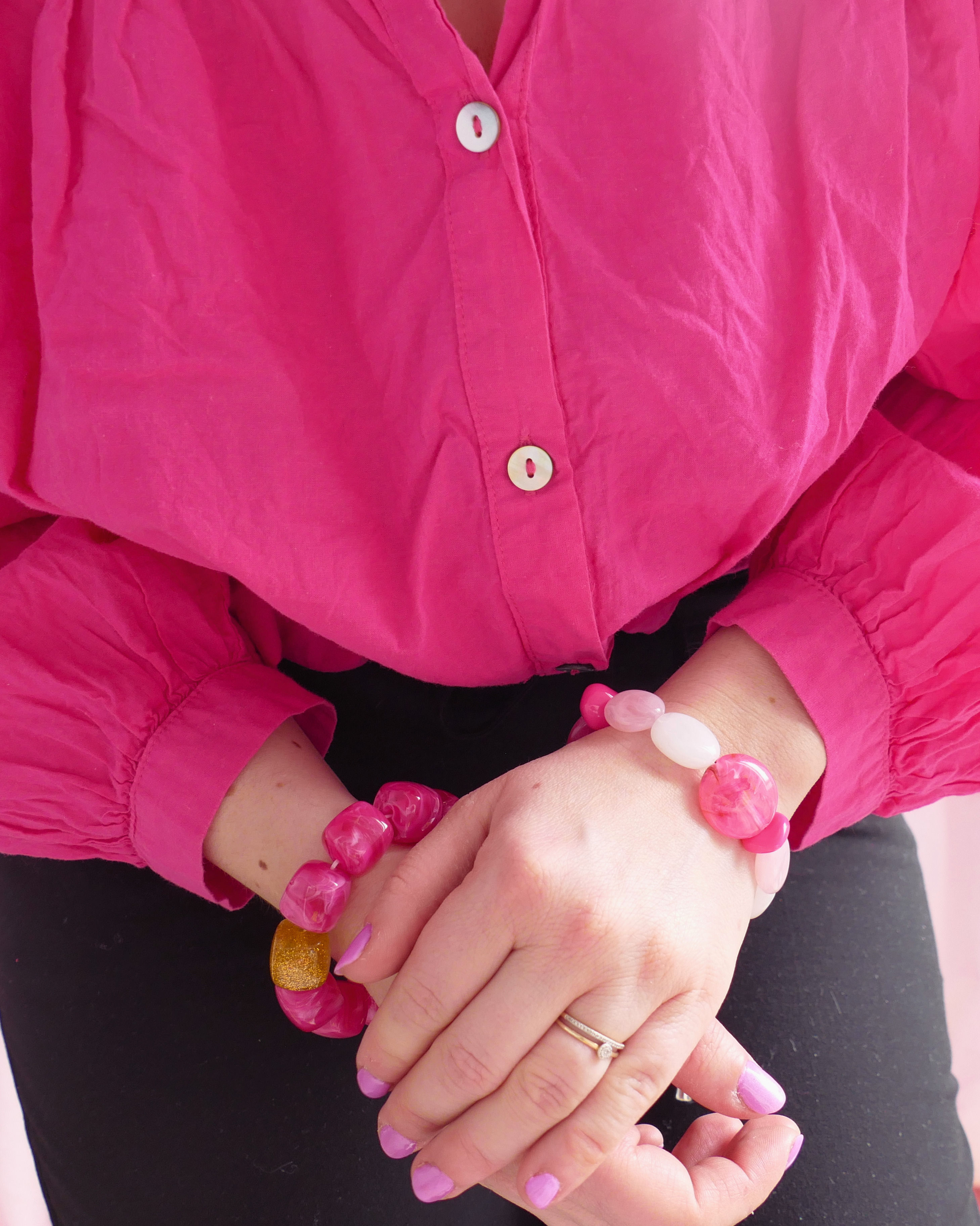 Bracelet FRIDA - rose bonbon