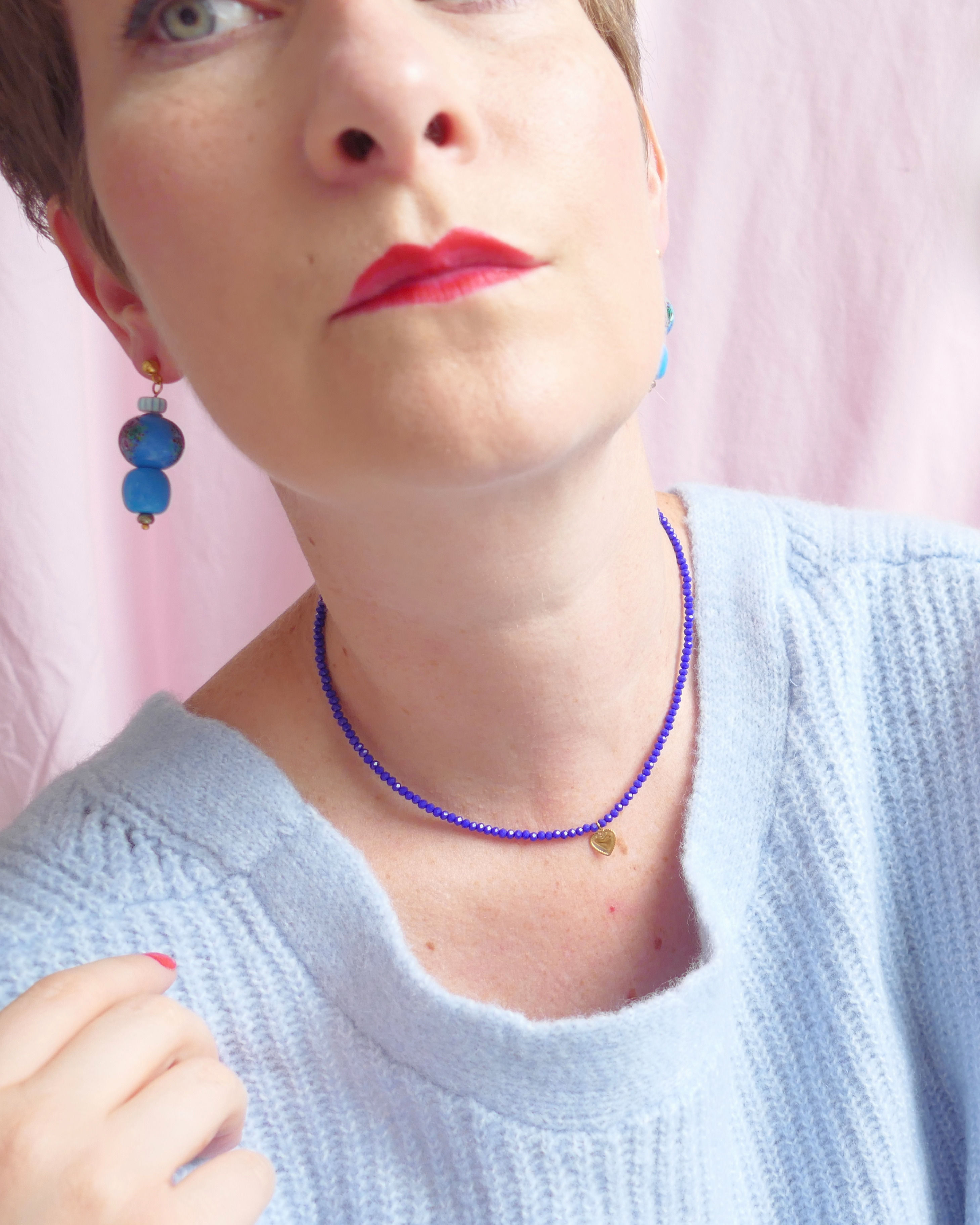 Collier LOU - bleu intense