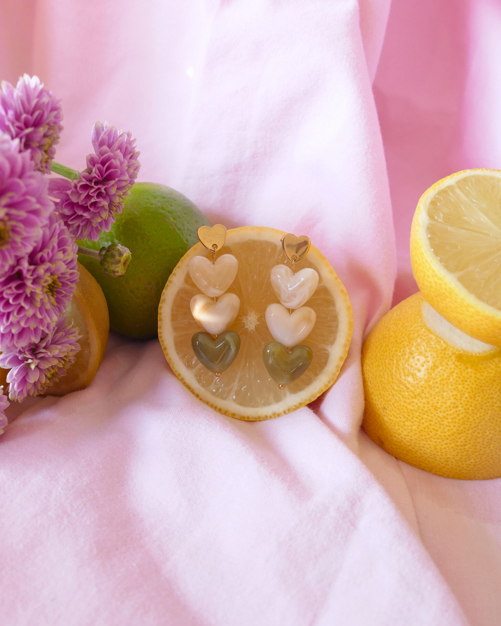 Boucles d'oreilles JULIE - kaki