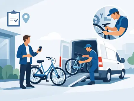 Fiets ophalen voor herstelling zonder gedoe