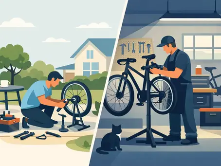 Fietsherstelling thuis versus werkplaats kiezen