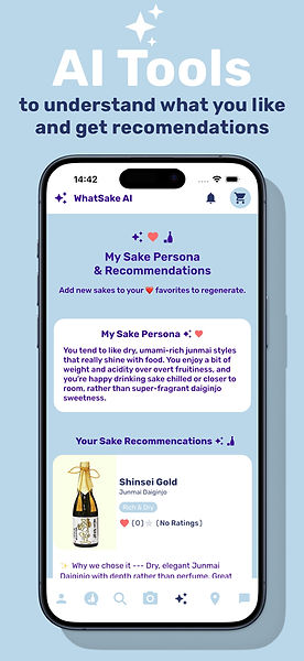 Use our app AI tools to learn about your sake taste profile and get personlised sake recommendations!