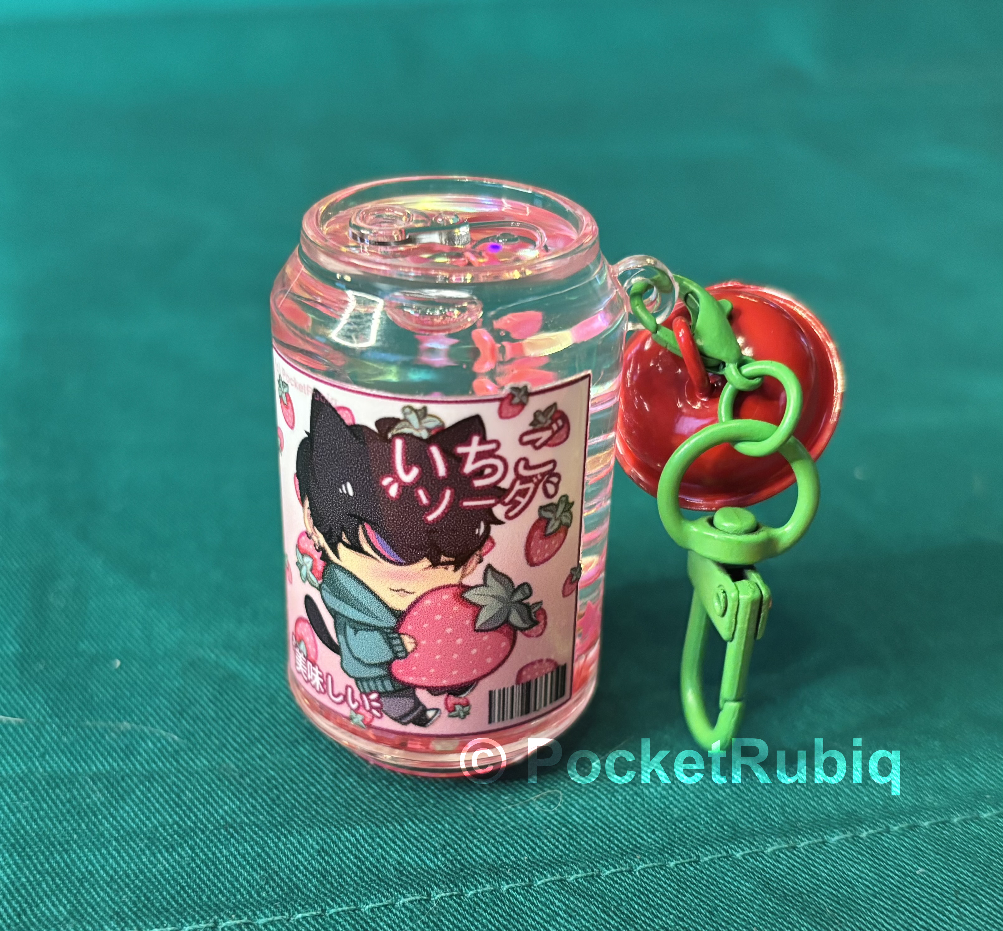 Strawberry Soda | 3D/Liquid Keychain