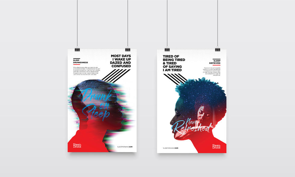 Sleep Drunk_idiopathic hypersomnia_campaign_Advertising_design_project