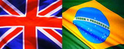 Bandeiras Brasil e Inglaterra