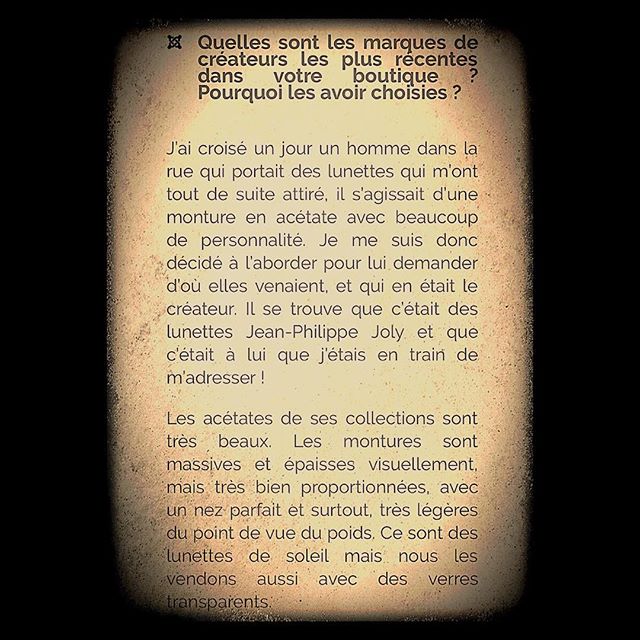 INTERVIEW PARIS 9 - Opticien Passioné par les Createurs Indépendants et Avant-gardistes ...
