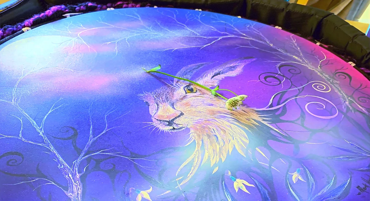 drum, celtic hare, healing, health